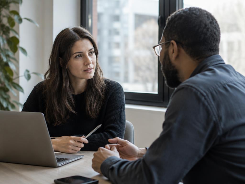 A hiring conversation between two professionals